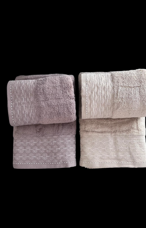 Yüksek Su Emici Microcotton İplik 2 Adet 50x90 2 Adet 70x140 2 Takım Banyo Havlusu2