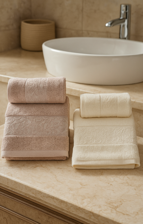%70 Bambu %30 Pamuk İpinden 2 Adet 50x90 2 Adet 70x140 Kadın Erkek Banyo Havlusu4