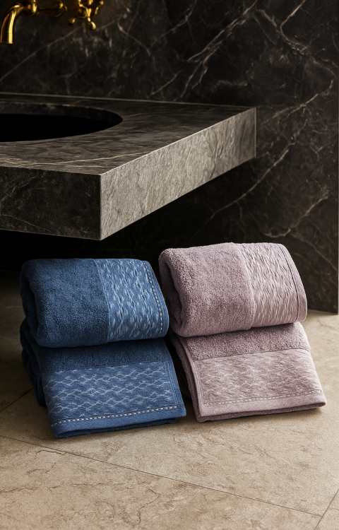 Yüksek Su Emici Microcotton İplik 2 Adet 50x90 2 Adet 70x140 2 Takım Banyo Havlusu3