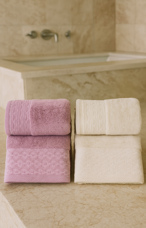 Yüksek Su Emici Microcotton İplik 2 Adet 50x90 2 Adet 70x140 2 Takım Banyo Havlusu