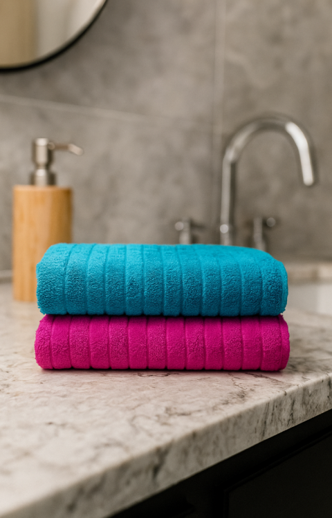 2 adet 70x140 Doğal Penye İpinden Üretilmiş Banyo Havlusu Suyu Çabuk Emer Uzun Yıllar Yumuşak Kalır4
