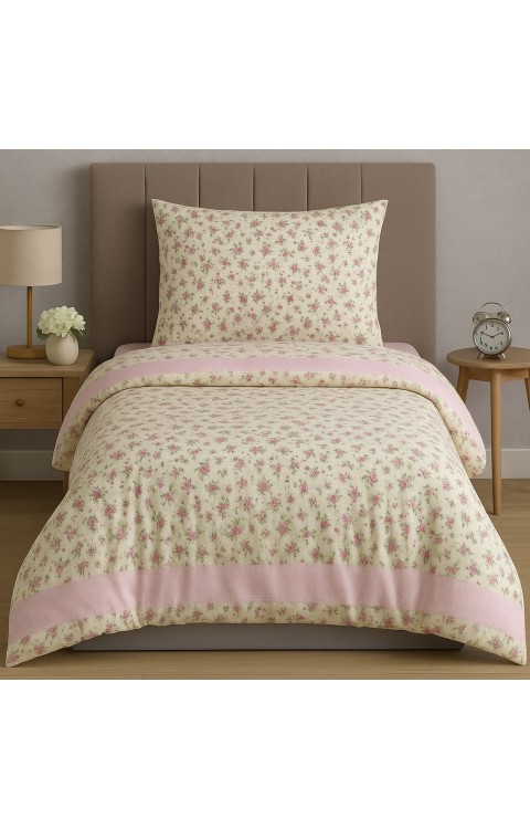 %80 Pamuk %20 Policotton Nevresim 160x220 Çarşaf 160x240 Yastık Kılıfı 1 Adet 50x70  Nevresim Takımı Çiçekli