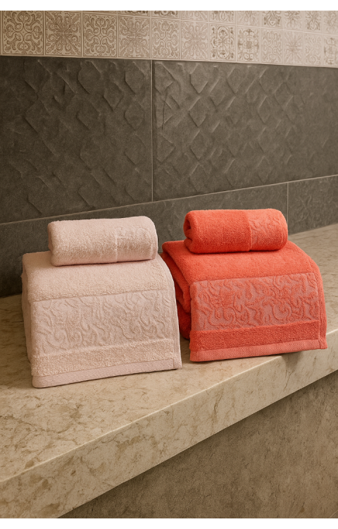 %70 Bambu %30 Pamuk İpinden 2 Adet 50x90 2 Adet 70x140 Kadın Erkek Banyo Havlusu1