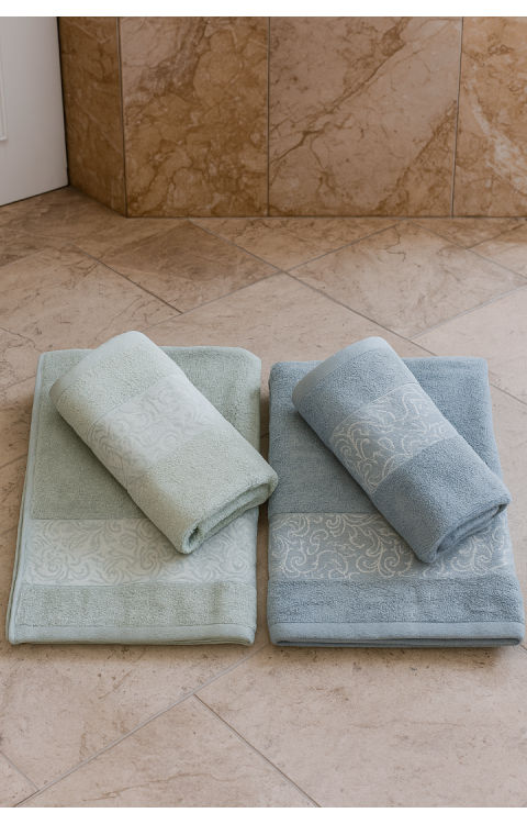 %70 Bambu %30 Pamuk İpinden 2 Adet 50x90 2 Adet 70x140 Kadın Erkek Banyo Havlusu3