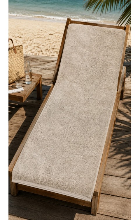 Premium Kalite 70x180 cm 800 gr Doğal Pamuk İpliğinden Şezlong & Sauna Havlusu
