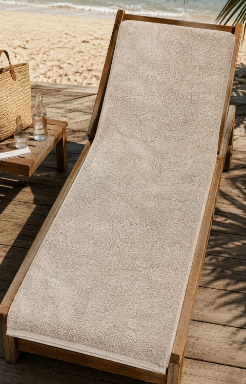 Premium Kalite 70x180 cm 800 gr Doğal Pamuk İpliğinden Şezlong & Sauna Havlusu