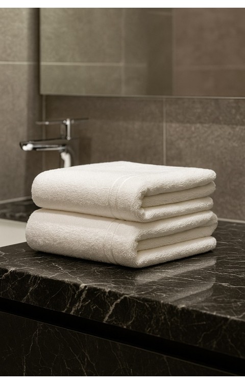 %100 Doğal Pamuk 50X80 Banyo Ayak Havlusu Beyaz