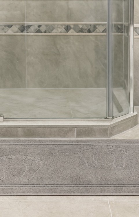 %100 Doğal Pamuk 50X80 Banyo Ayak Havlusu Gri