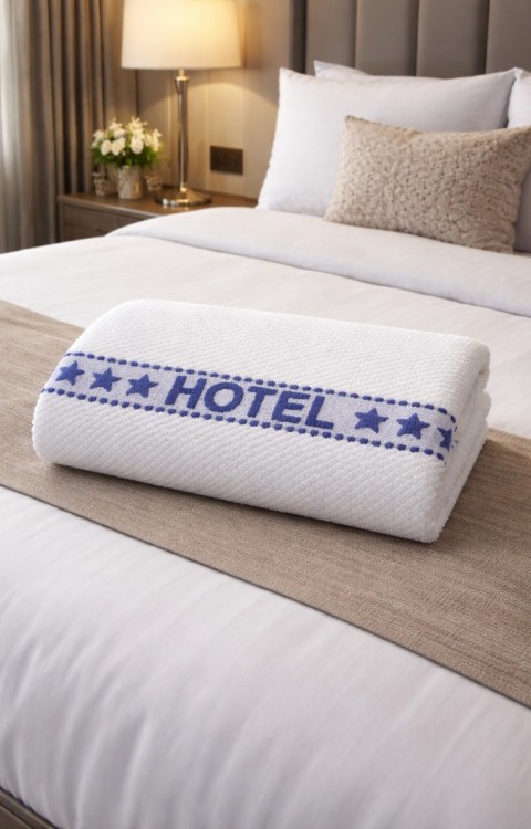 90x150 cm %100 Pamuk Hotel Desenli Banyo & Plaj Havlusu