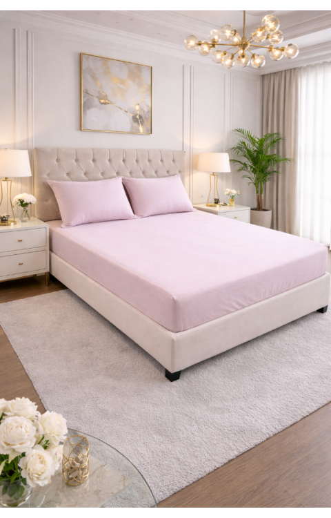 Ranforce Kumaş 1 Adet Lastikli Çarşaf 2 Adet Yastık Kılıfı  Çift Kişilik Çarşaf Takımı 