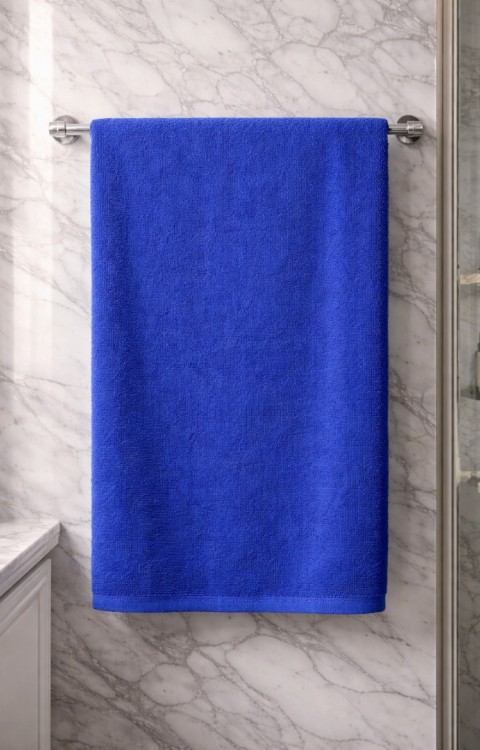 %100 Pamuk Düz Banyo Havlusu 100x150 cm – Yüksek Emicilik & Yumuşak Doku