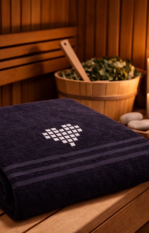 Siyah 70x200 cm Şezlong & Sauna Havlusu