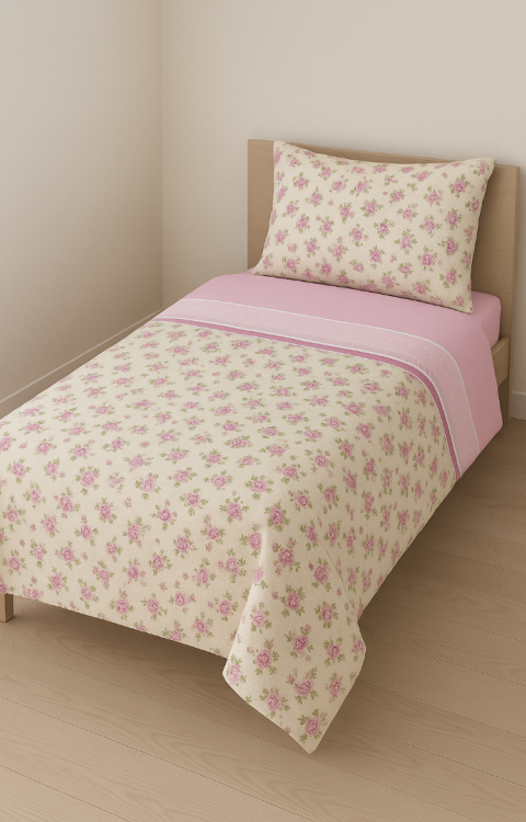 %80 Pamuk %20 Policotton Nevresim 160x220 Çarşaf 160x240 Yastık Kılıfı 1 Adet 50x70  Nevresim Takımı Çiçekli