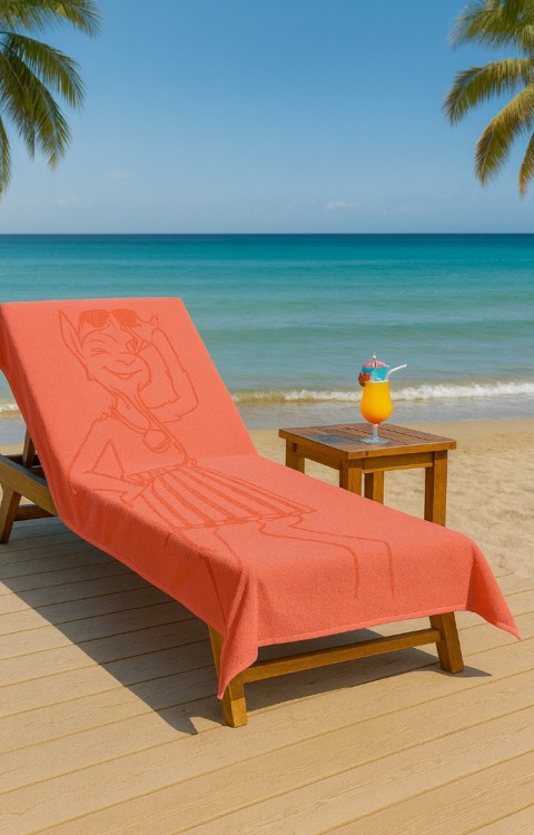 Pamuk Şezlong Havlusu 100x180 cm Plajda Kullanıma Uygun Çabuk Kuruyan Büyük Boy Havlu