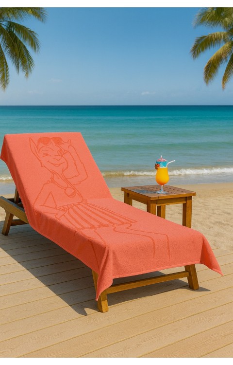 Pamuk Şezlong Havlusu 100x180 cm Plajda Kullanıma Uygun Çabuk Kuruyan Büyük Boy Havlu